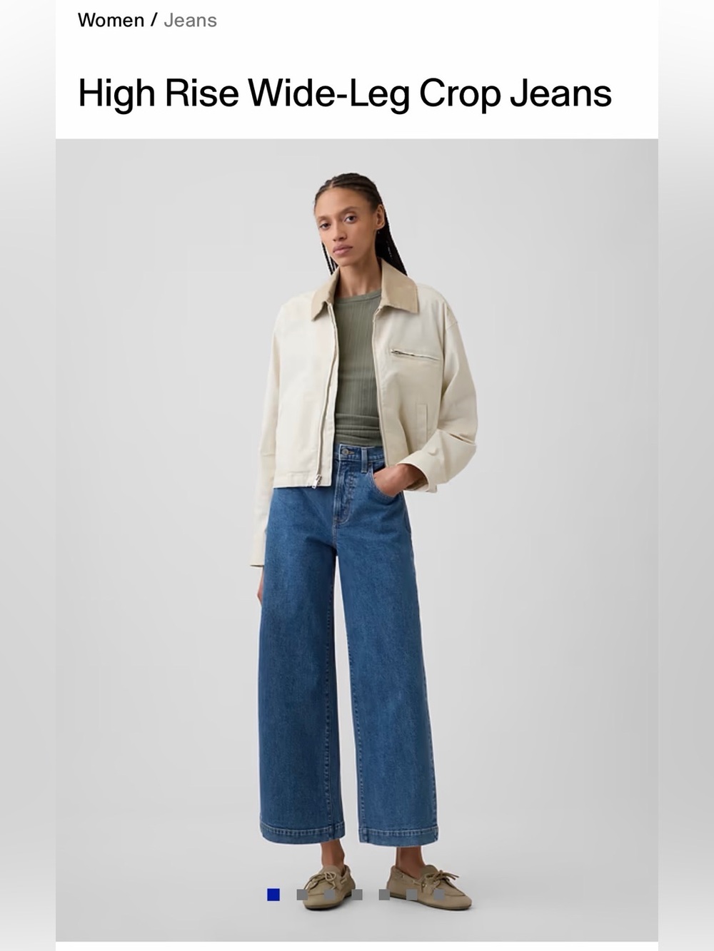 High-Rise Wide-Leg Crop Jeans
